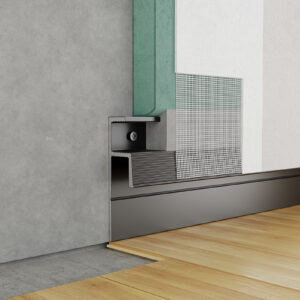 Rodapié de aluminio negro mate